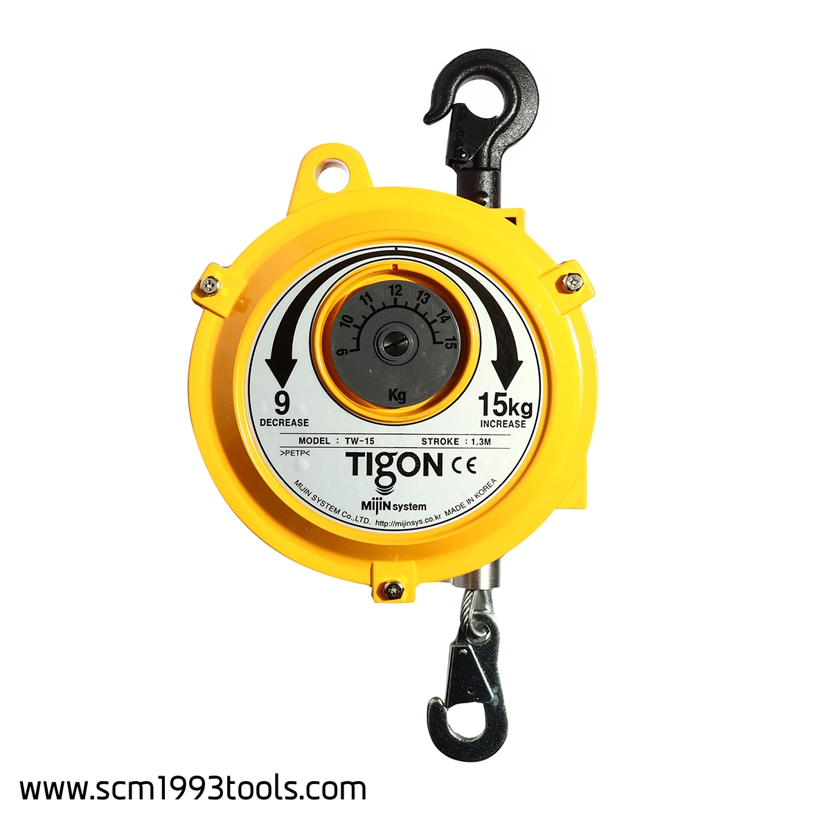 Tigon ไทกอน รุ่น TW-15 สปริงบาลานเซอร์ รอกสปริง 9.0-15.0 kg. Spring Balancer