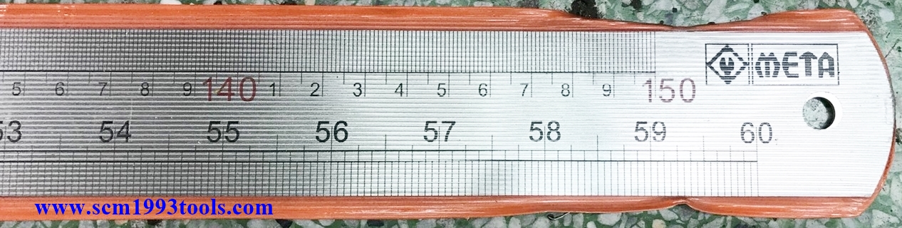 META บรรทัดสแตนเลส ฟุตสแตนเลส STAINLESS RULER ฟุต 1.5 เมตร (60นิ้ว) ฟุต 2 เมตร (80นิ้ว)