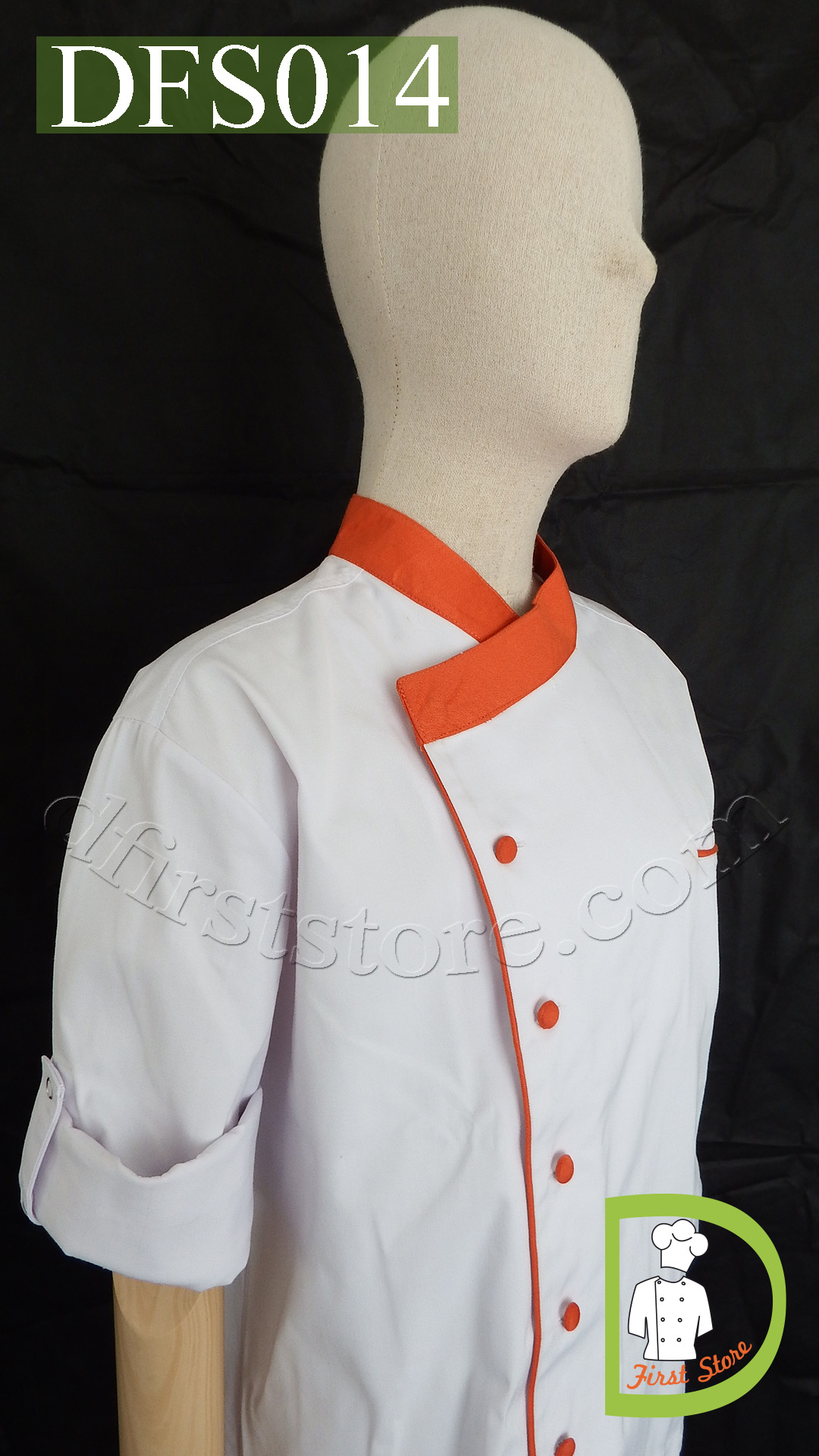 DFS014 Chef Uniform ชุดเชฟสากล (white, สีขาว)