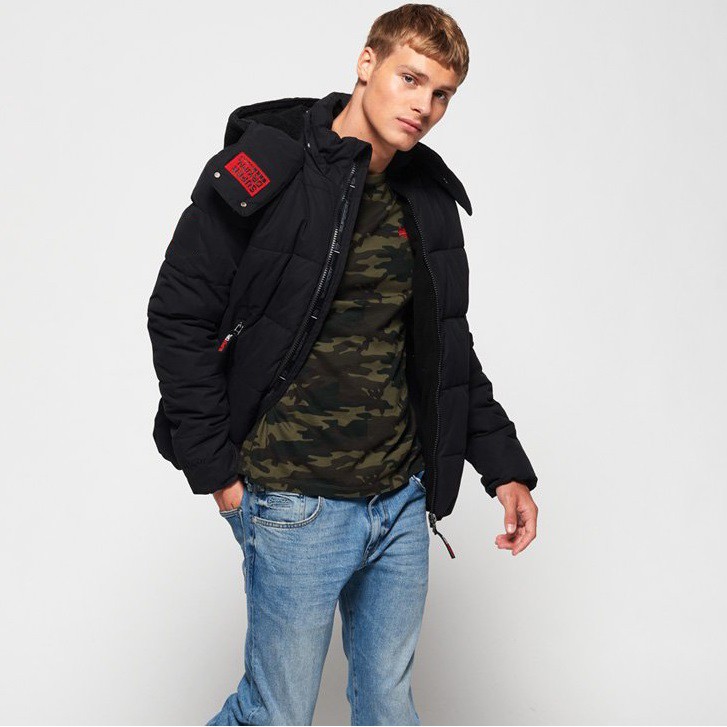 เสื้อกันหนาว Superdry Microfibre Classic Tri Racing Jacket ของแท้ พร้อมส่ง