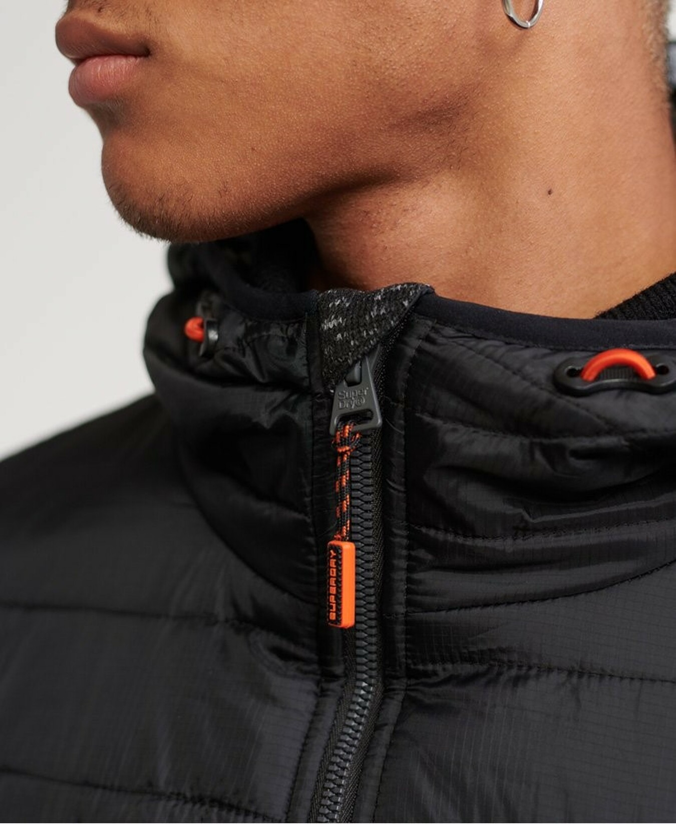 เสื้อกันหนาว Superdry Storm Hybrid Ziphood - Black ของใหม่ ของแท้ พร้อมส่งจากไทย