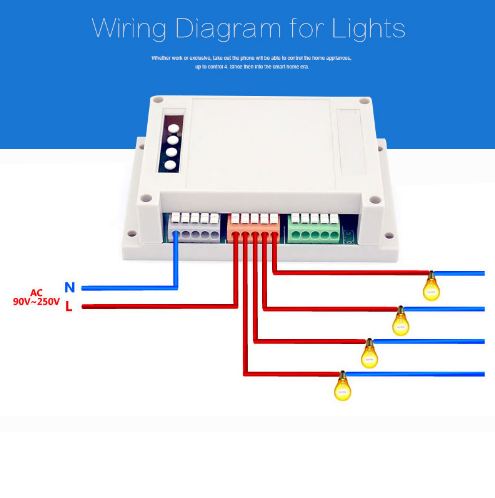 4CH Smart Remote Control Wireless Switch Module