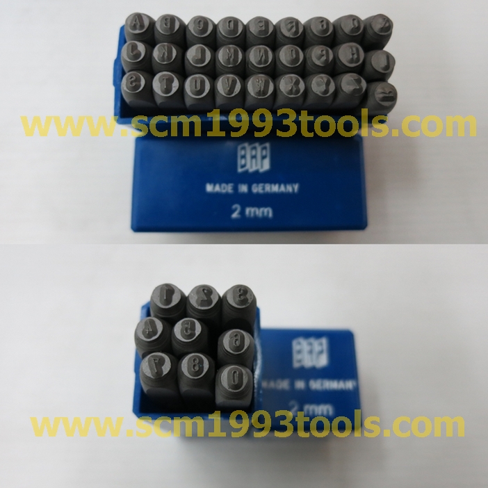 BRP เหล็กตอกตัวเลข 0-9 ไซส์ 2 มม. Steel Numbers Stamper
