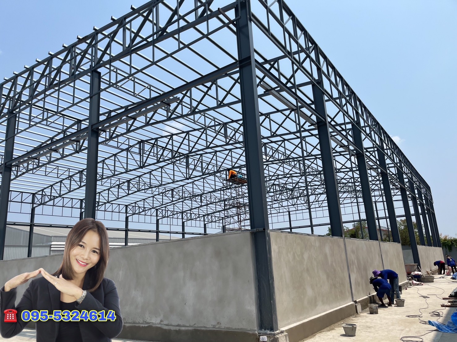 รับสร้างโกดังสำเร็จรูป ลาดสวาย ปทุมธานี ขนาด 30 x 41 x 9.00 m