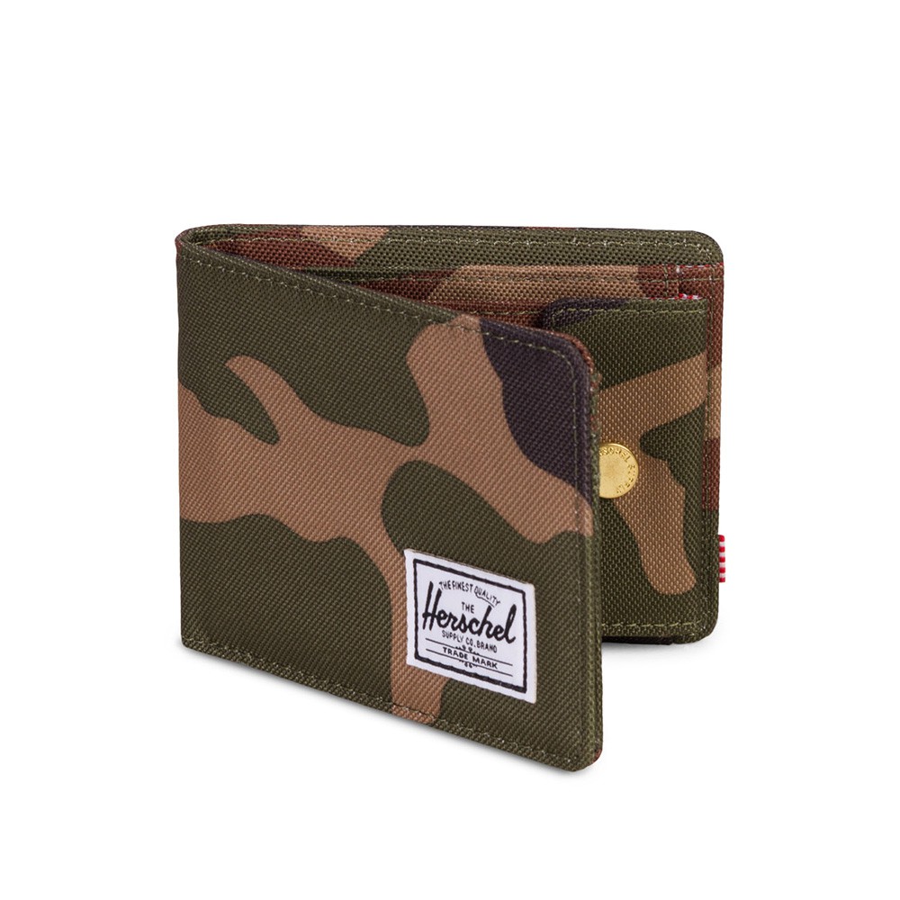กระเป๋าสตางค์ Herschel Supply Roy Coin Wallet - Woodland Camo with RFID Blocking ของแท้ พร้อมส่ง
