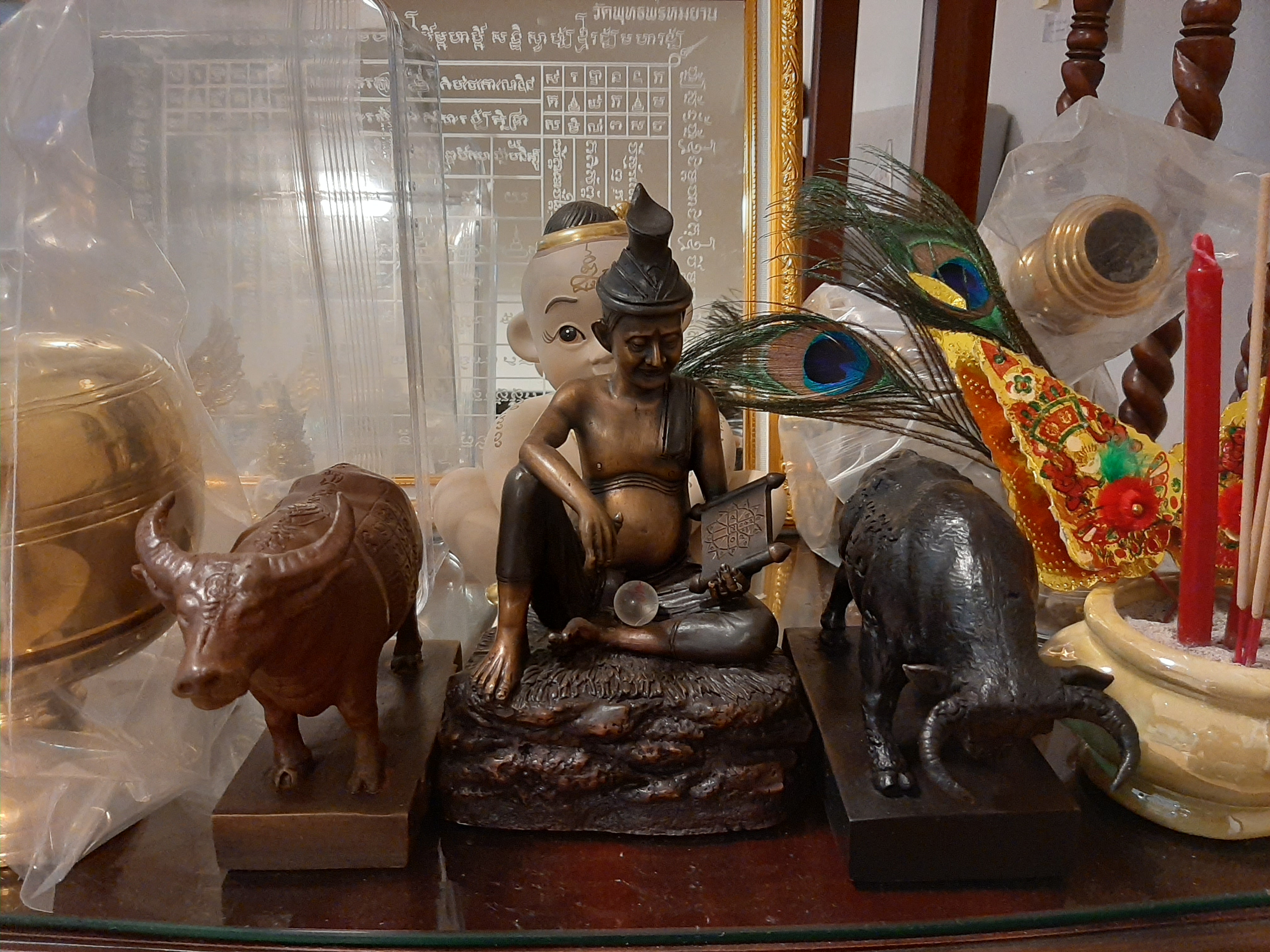 วัวธนู (ขนาดบูชา) วัดห้วยน้ำขาว ลพ.เล็กร่วมเสก