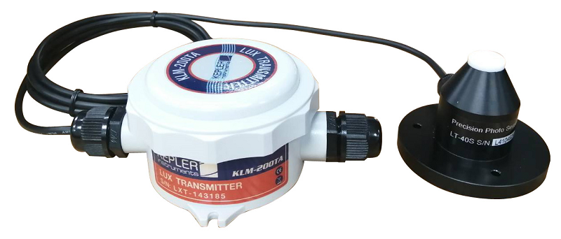 ทรานสมิตเตอร์วัดความเข้มแสง เอาท์พุต 4~20mA (Illuminance transmitter current output type) แบรนด์ : KEPLER รุ่น : KLM-200TA