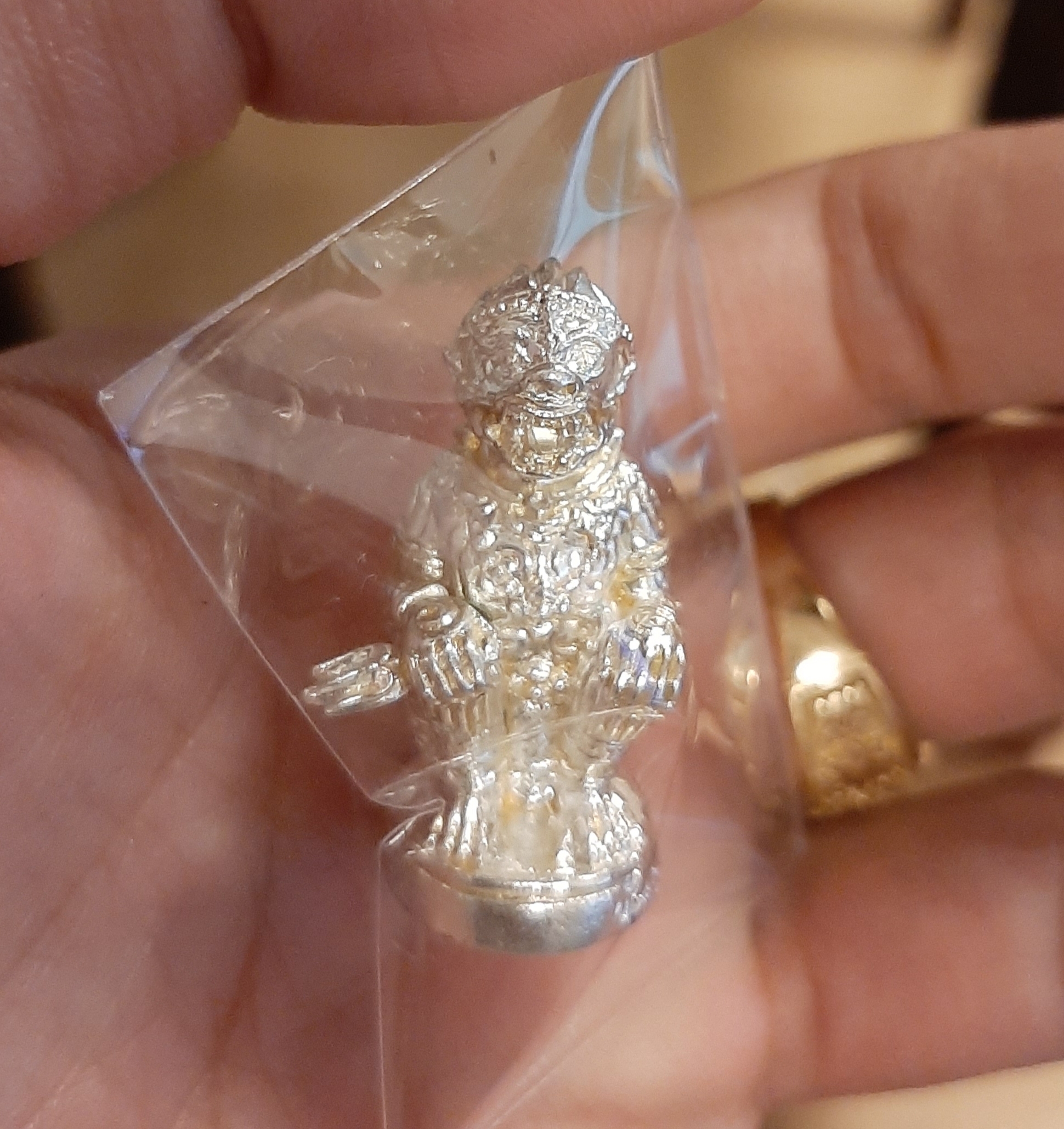 หนุมานมนต์พระกาฬเนื้อเงิน (1ใน99) วัดพุทธพรหมยาน ลพ.เล็กร่วมเสก