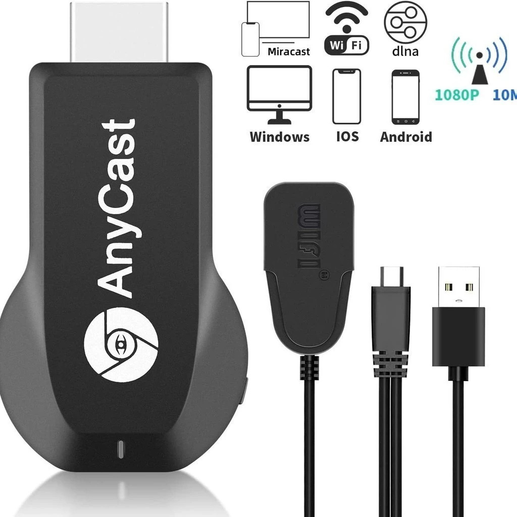 เชื่อมต่อมือถือไปทีวี WIFI Display Anycast M18 Plus HDMI Android Mirror Cast AirPlay DLNA