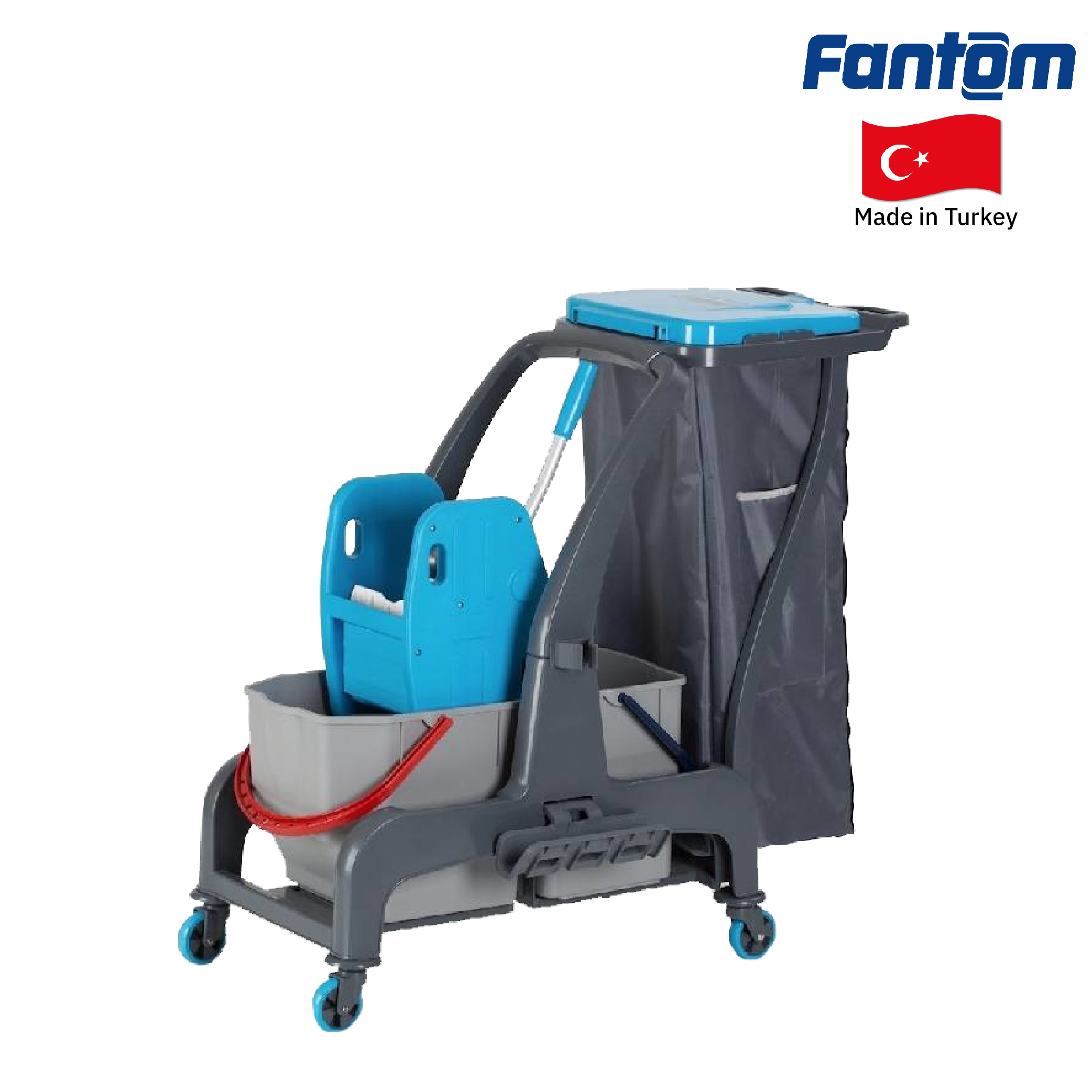 รถเข็นอุปกรณ์ทำความสะอาด รถเข็นแม่บ้าน รุ่น JET 735S