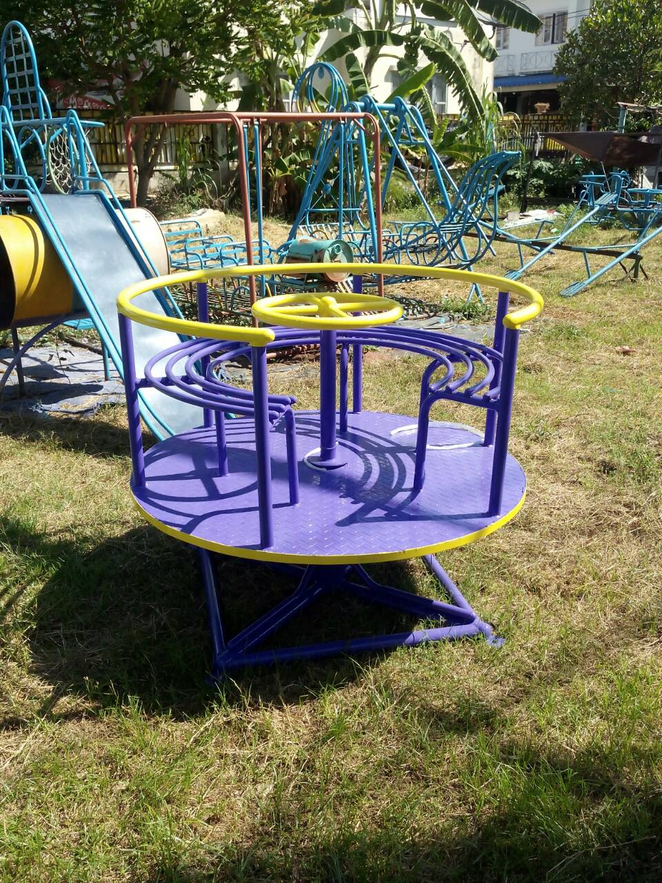 รหัส PG ผลงานติดตั้ง (หมู่บ้านบัวทองธานี3 จ.นนทบุรี) เครื่องเล่นสนามกลางแจ้งสำหรับเด็ก