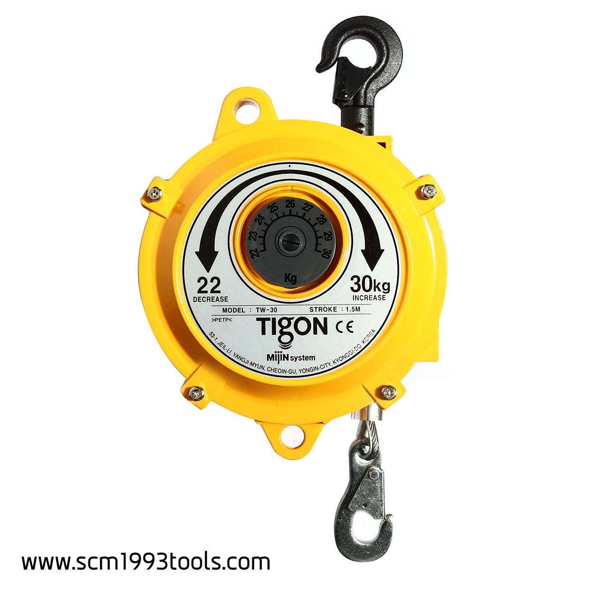 Tigon ไทกอน รุ่น TW-30 สปริงบาลานเซอร์ รอกสปริง 22.0-30.0 kg. Spring Balancer