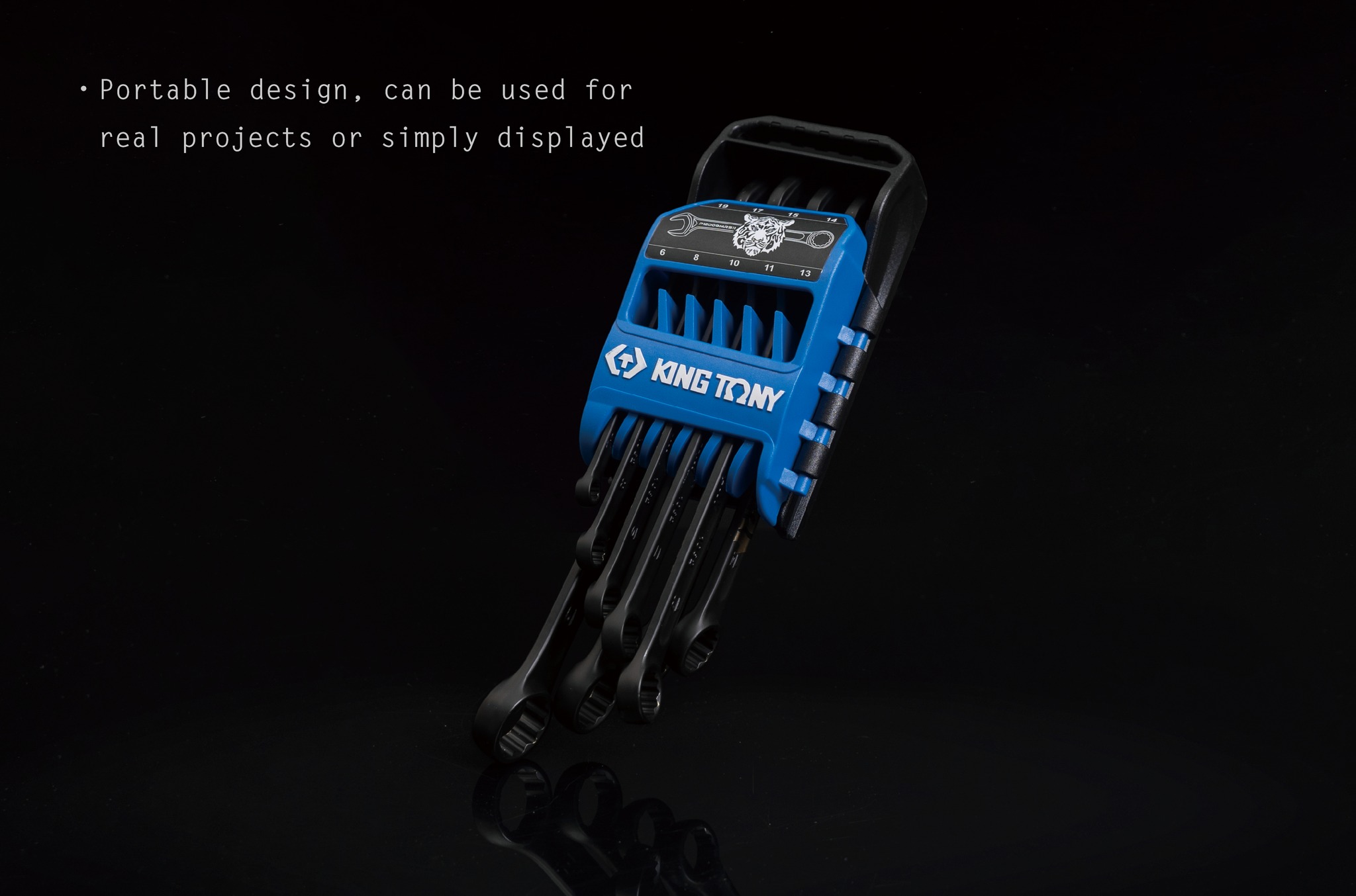 คิง โทนี่ : ชุดประแจแหวนข้าง-ปากตาย 9 ตัวชุด ลิมิเต็ด อิดิชั่น Tiger Totem King Tony : 9 PC. Limited Edition Tiger Totem Combination Wrench Set (P12D09MRS11)