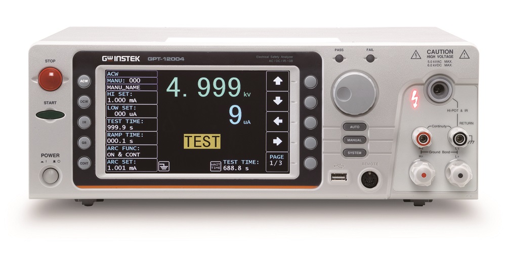 GW Instek เครื่องทดสอบความปลอดภัยทางไฟฟ้า Electrical Safety Analyzer รุ่น GPT-12004