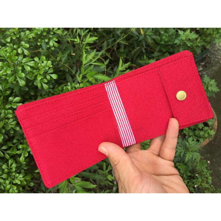 กระเป๋าสตางค์ Herschel Supply Roy Coin Wallet - Navy / Red with RFID Blocking