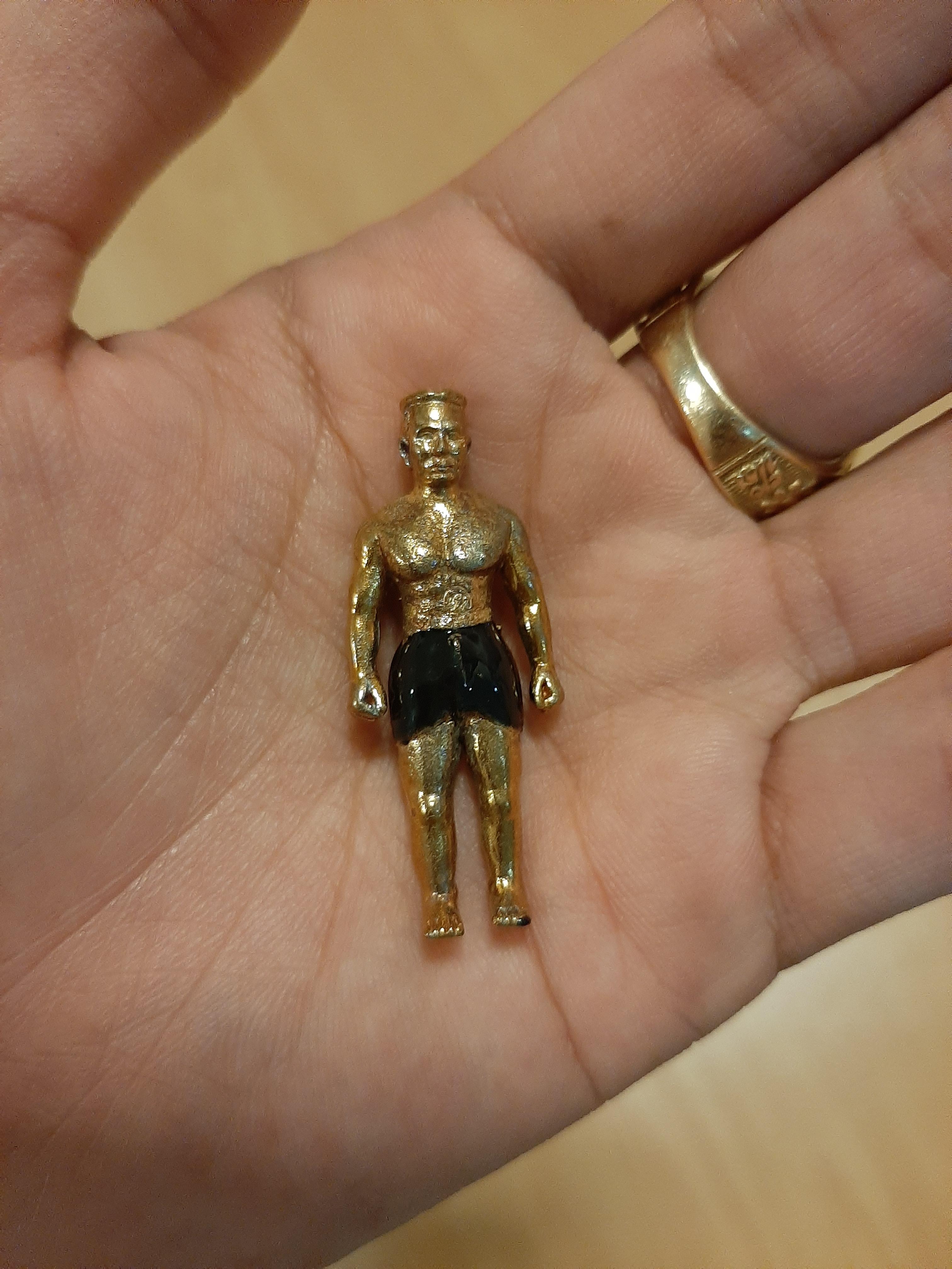 หุ่นพยนต์พิมพ์ใหญ่ (เลข ๑) พร้อมภาพจารหมึกทอง รุ่น พรายมงคล วัดหนองหิน หลวงพ่อเล็กร่วมเสก