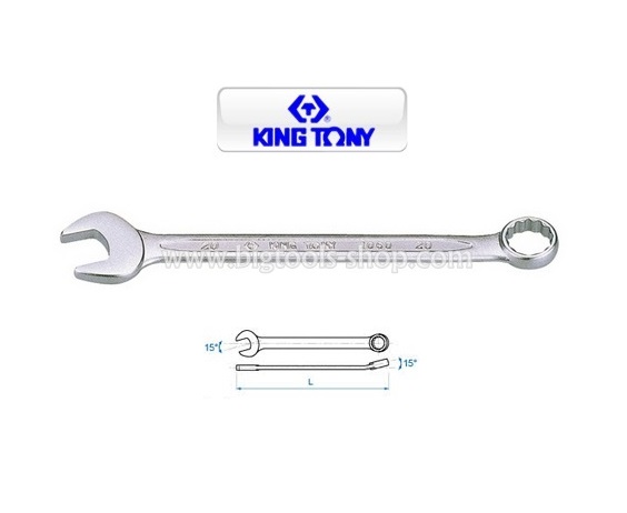 คิง โทนี่ : ประแจแหวนข้าง-ปากตาย (ขนาด : มม.) King Tony : Combination Wrench Europeam Slimline type&Jumbo type (1060,1071)