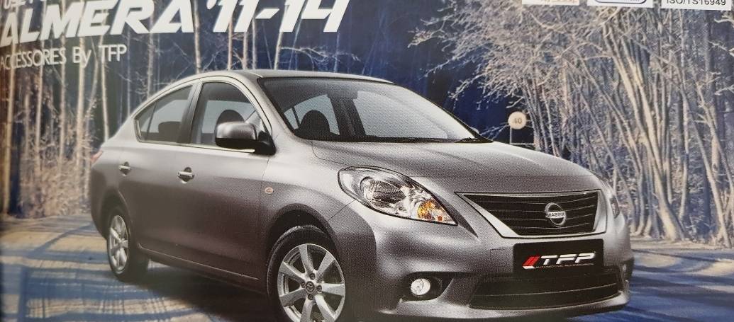 ครอบมือจับ Nissan March&Almera ครอบมือเปิดประตู นิสสัน มาร์ชและอัลเมรา ปี 2012-2018 รุ่นไม่ TOP (สีดำด้าน)(ใช้เทปกาว 3M)