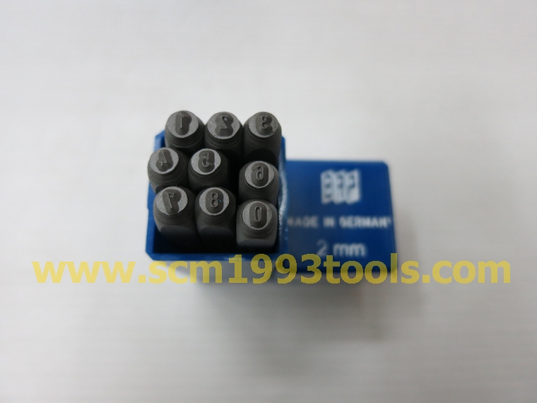 BRP เหล็กตอกตัวเลข 0-9 ไซส์ 2 มม. Steel Numbers Stamper