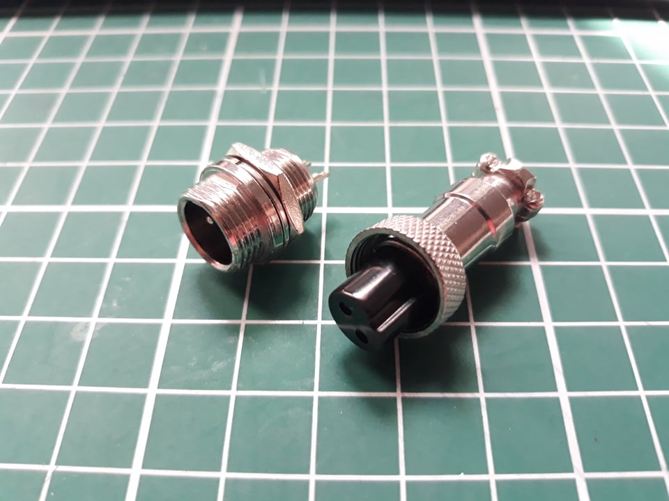 GX12 Male + Female 12mm Connector 2PIN