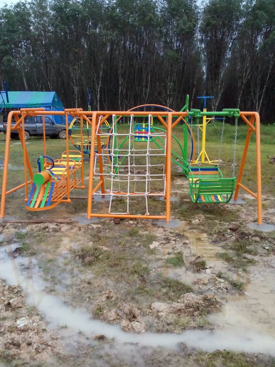 รหัส PG ผลงานติดตั้ง (อำเภอนาโยง จังหวัดตรัง) เครื่องออกกำลังกายเด็ก