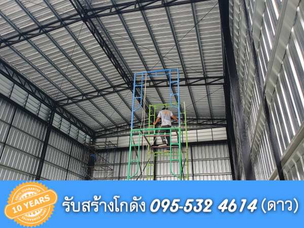รับสร้างโกดังสำเร็จรูป มีนบุรี ขนาด10x15x8.50 เมตร