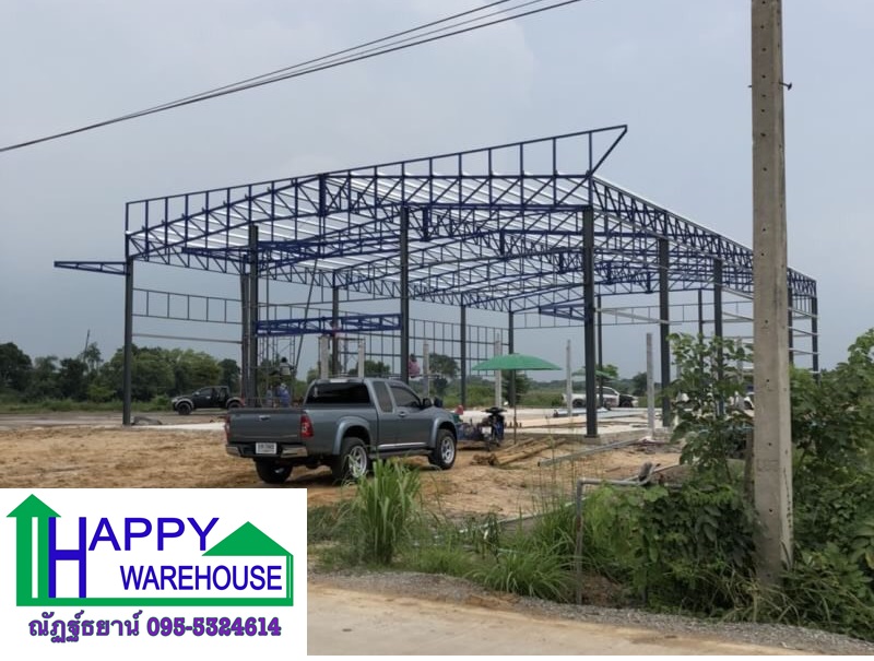 รับสร้างโกดังบางบัวทอง ขนาด18x30x6.90 เมตร