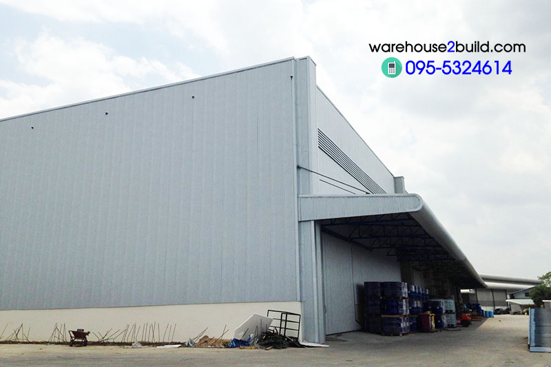 รับสร้างโกดังสำเร็จรูป วัดสลุด ขนาด 27.00 x 72.00 x 14.00 m.