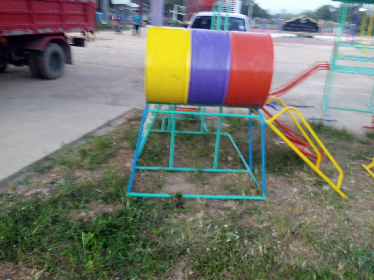 รหัส PG ผลงานติดตั้ง (อบต.โคกกรวด อ.ปากพลี จ.นครนายก) เครื่องเล่นสนามกลางแจ้งสำหรับเด็ก