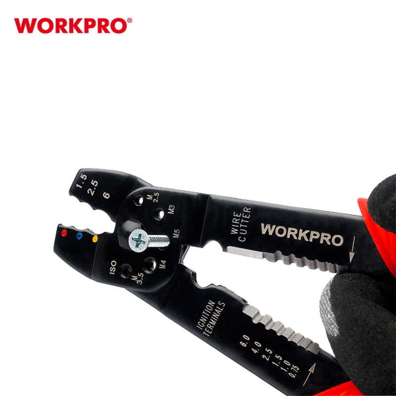 WORKPRO คีมย้ำสายไฟ ขนาด 200 มม.(8 นิ้ว) รุ่น WP291001