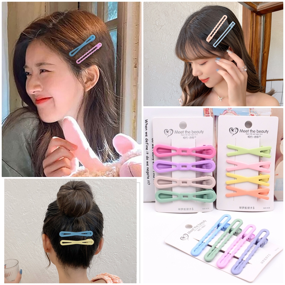 กิ๊บปากเป็ด สีพาสเทล แผง 4 ชิ้น ขายส่ง แพ็ค 10 แผง