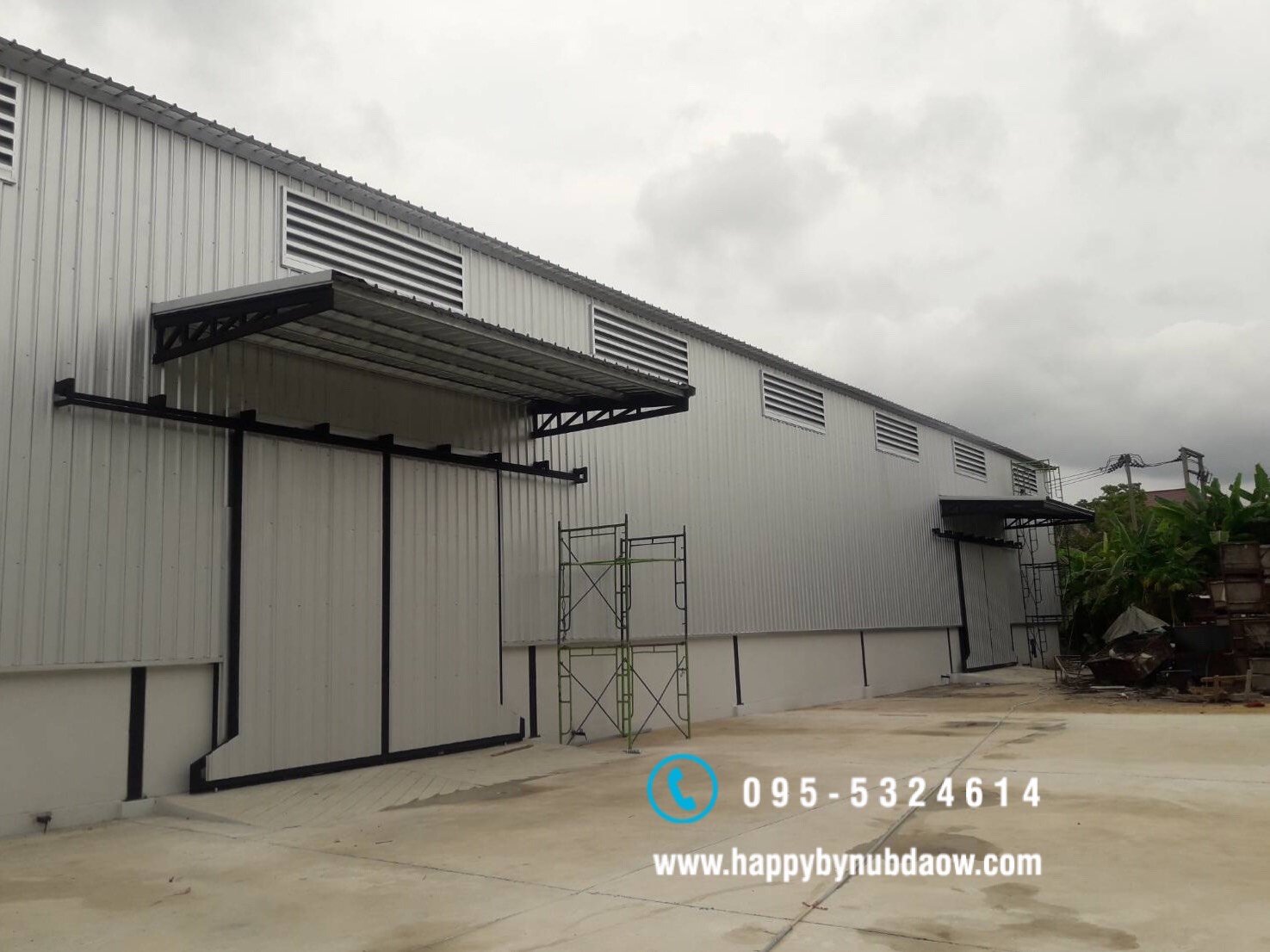 รับสร้างโกดังสำเร็จรูป อ้อมใหญ่ นครปฐม 24x42x7.20 เมตร