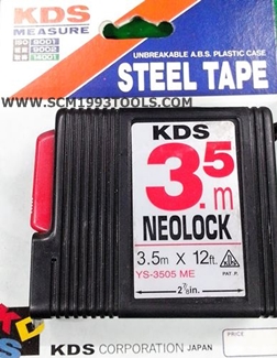 KDS เคดีเอส ตลับเมตร รุ่น NEOLock 3.5 เมตร (12 ฟุต) กว้าง 1.5 ซม. Steel Tape