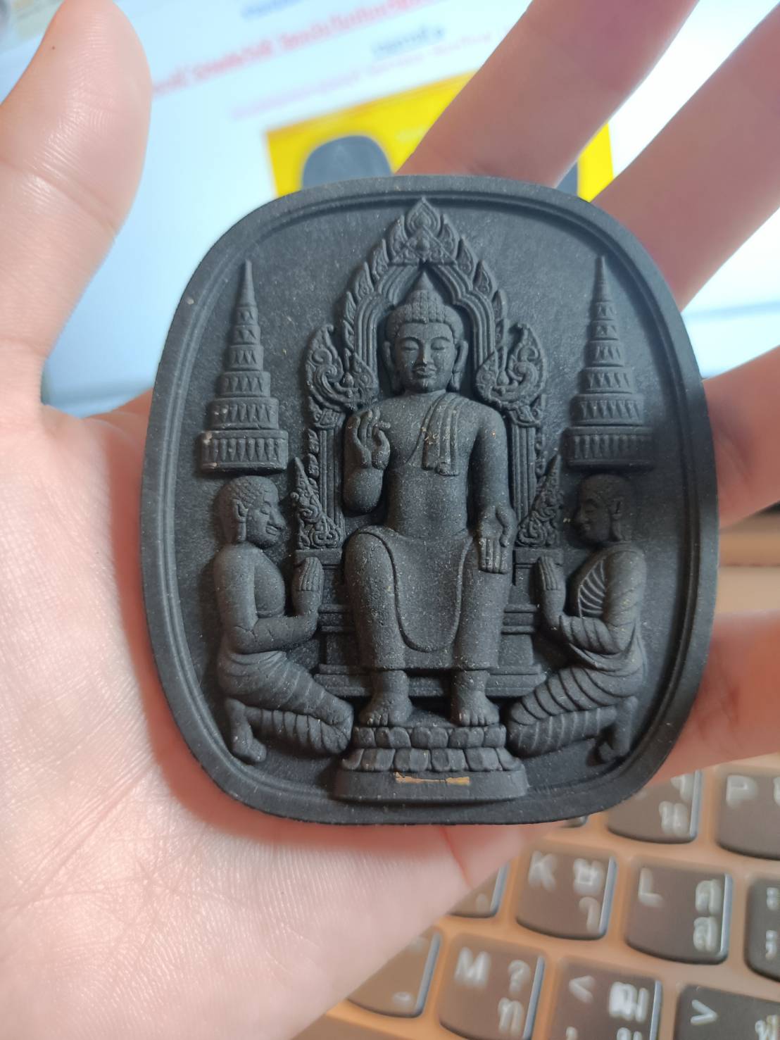 พระยอดขุนพลกาญจนบุรีตะกรุดทองคำ (1 ใน 500) พิมพ์ใหญ่ (แก่ผงกากยายักษ์) วัดท่าขนุน ปี 65