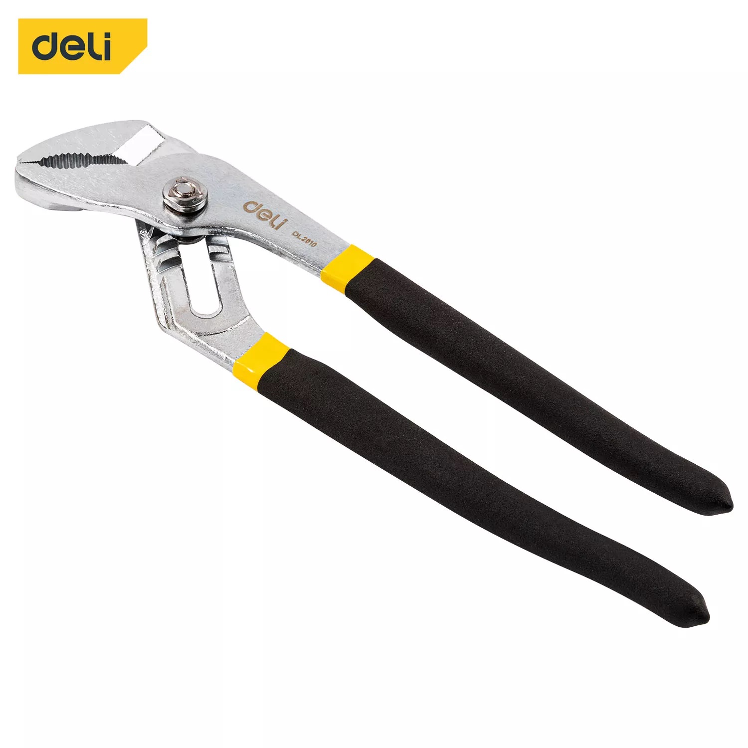 Deli คีมคอม้า คีมจับท่อ ประแจคอม้า ขยายปากได้ 10 นิ้ว/12 นิ้ว คีมปากขยาย ประแจจับท่อ Pump Pliers EDL2610-06