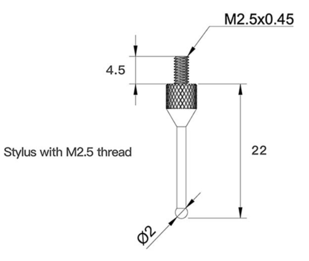 Stylus ( probe tip for V6 3D touch probe )