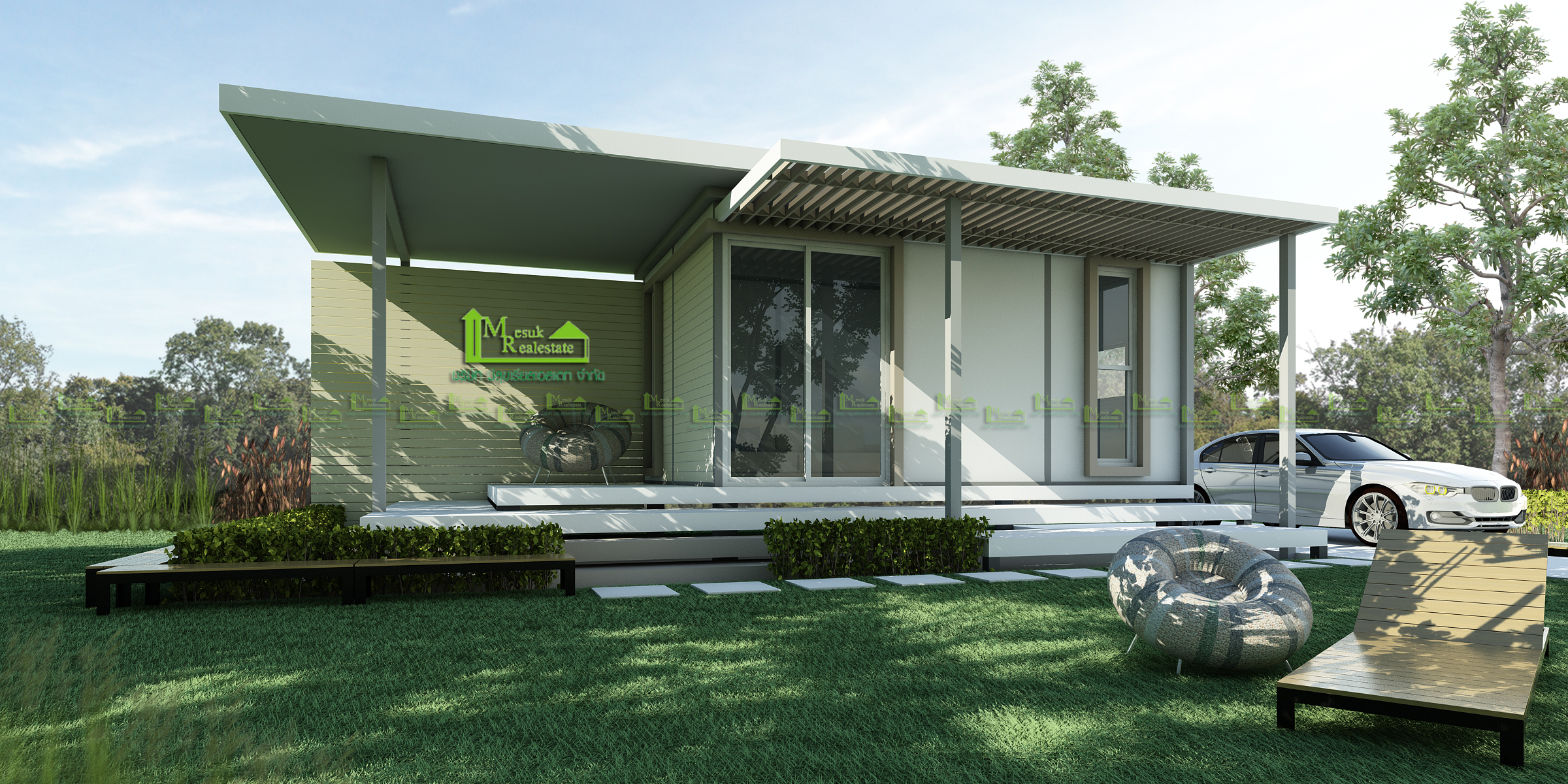 บ้านน้อคดาวน์ บ้านสำเร็จรูป สร้างออฟฟิศ ms-09