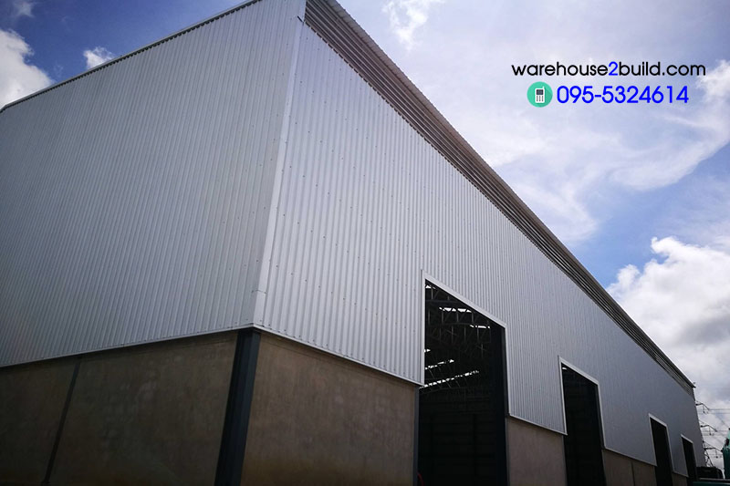 รับสร้างโกดังสำเร็จรูป สมุทรสาคร ขนาด 30.00 x 50.00 x 10.00 m.
