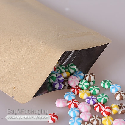 ถุงซิปก้นแบน กระดาษคราฟท์ (ตั้งไม่ได้)