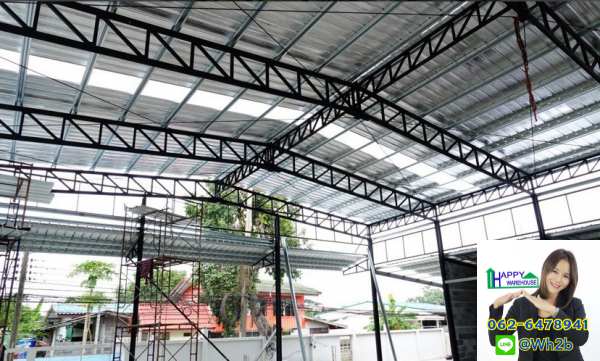 รับสร้างโกดังโรงอาหาร ขนาด15x25.90x6 เมตร