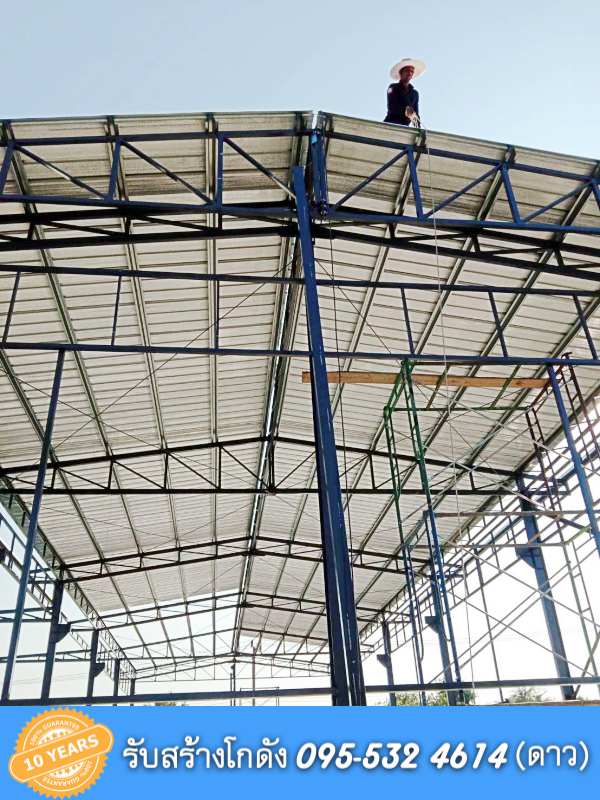 รับสร้างโกดังสำเร็จรูป มีนบุรี ขนาด10x15x8.50 เมตร