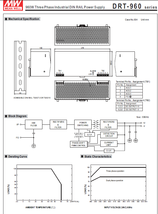 Mean Well DRT-960-24 40A