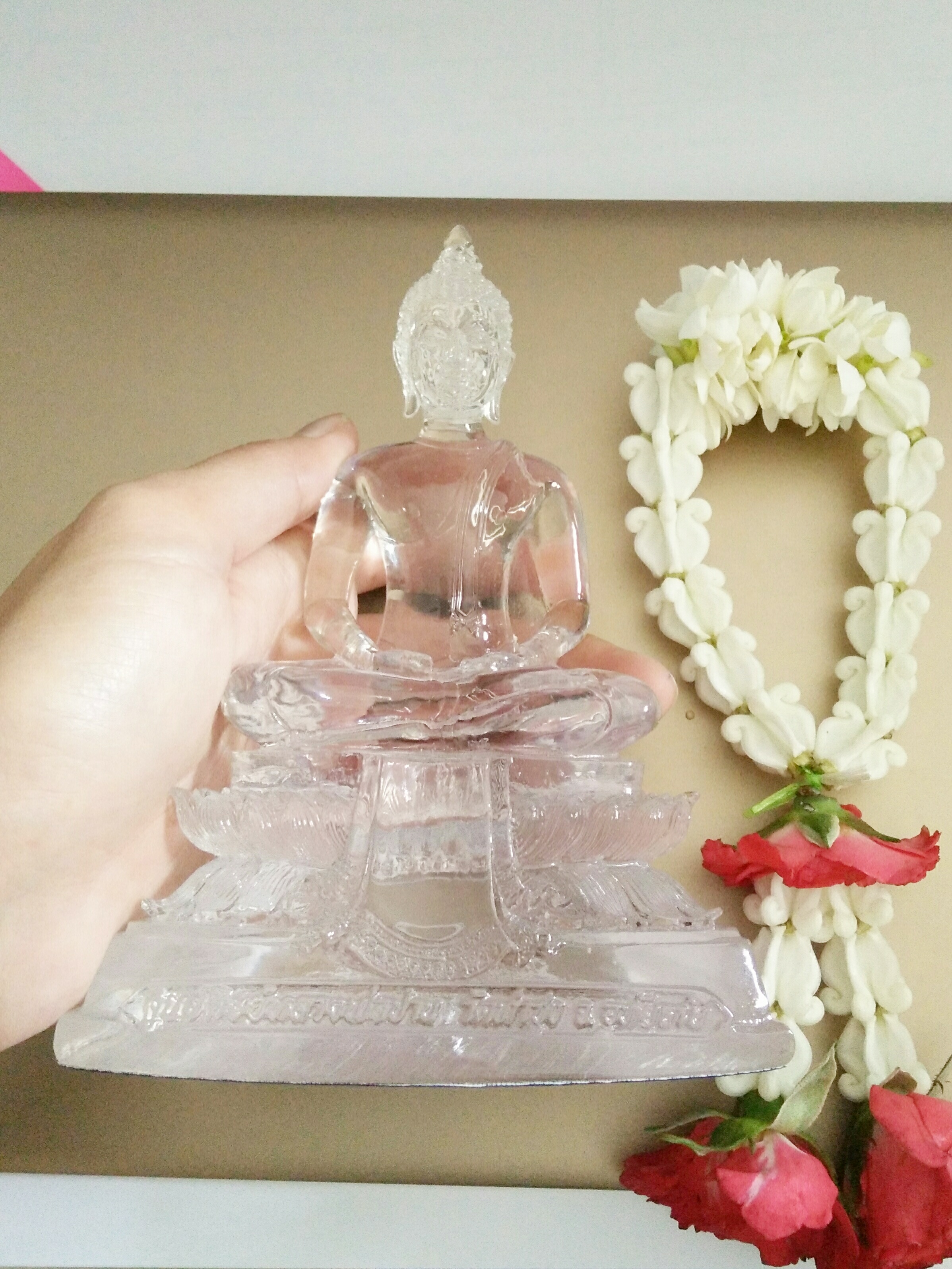 พระแก้วใส(เรซิ่น) คณะศิษย์ ลป.ปาน หน้าตัก 3 นิ้ว(ฐาน 4.5 นิ้ว) วัดท่าซุง ไม่ทัน ลพ.ฤาษี