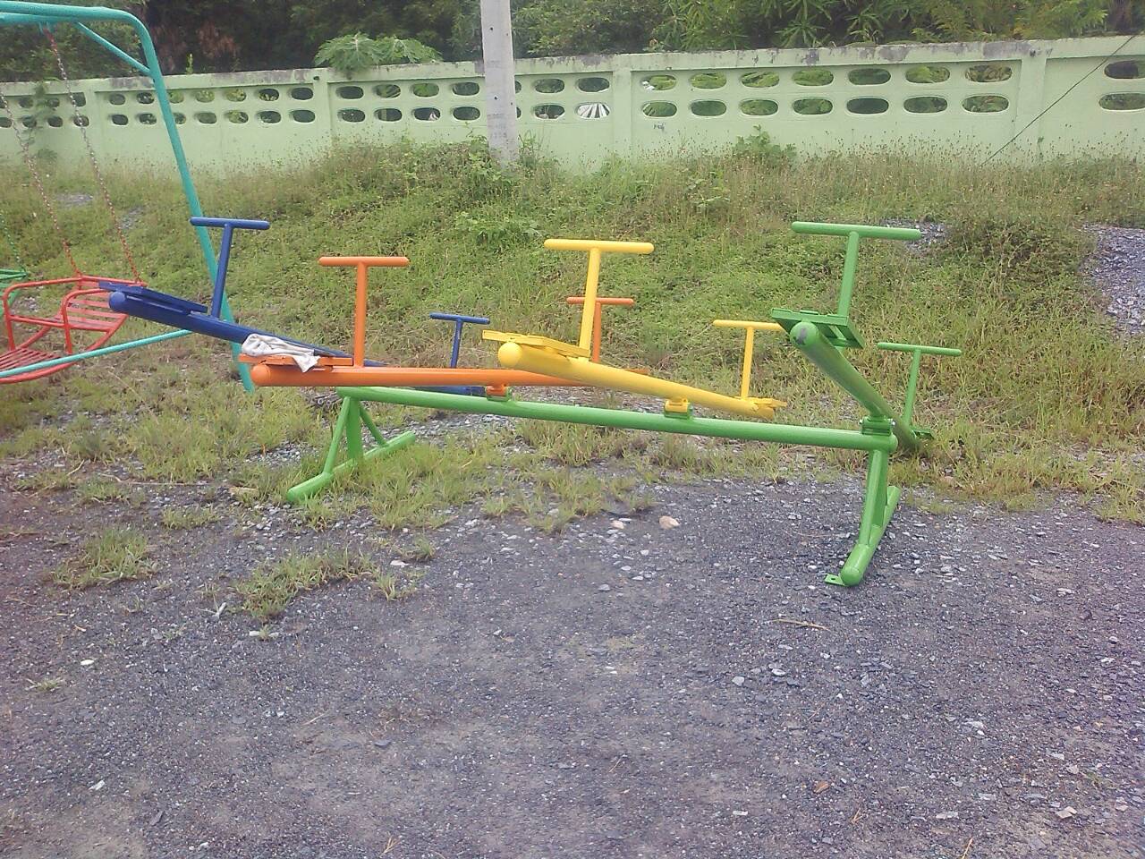 รหัส PG ผลงานติดตั้ง (อบต.หัวโพธิ์ อ.สองพี่น้อง จ.สุพรรณบุรี) เครื่องออกกำลังกายเด็ก