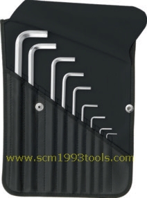 PB Swiss Tool พีบีสวิสทูล รุ่น PB214Z-K ประแจหกเหลี่ยมแบบยาวชุด (นิ้ว) บรรจุซองหนัง Hex key L-wrench SET for hexagon socket screws,INCH size