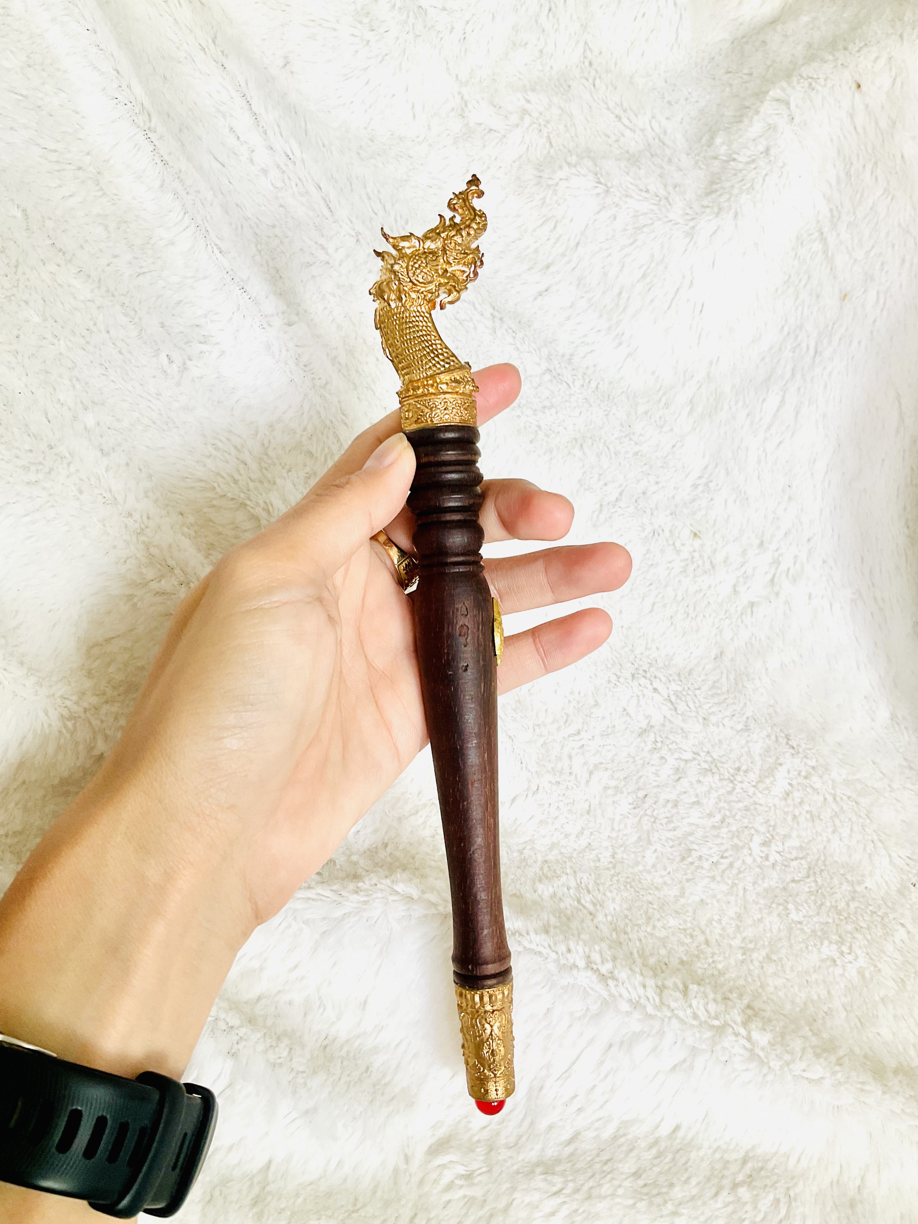 ไม้ครูนาคาสัมฤทธิ์ผล no.9 สร้างเพียง 16 ด้าม ครูบากฤษดา รวมมวลสาร รวมเกจิ เสกหลายวาระ ปี 67