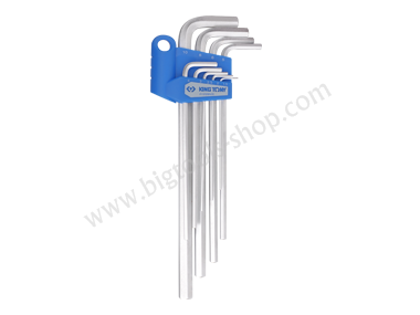 คิง โทนี่ : ประแจแอล หกเหลี่ยม ยาว ชุด 9 ตัว King Tony : 9 Pc. Extra Long HEX KEY SET (20209MR)