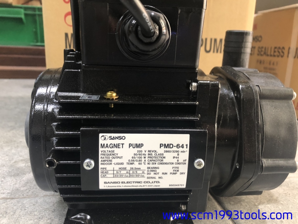 SANSO รุ่น PMD-641 ปั๊มน้ำยาเคมี ใบพัดแม่เหล็ก MAGNET DRIVE SEALLESS PUMP