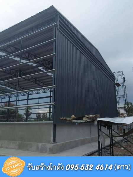 รับสร้างโกดัง เพชรบุรี ขนาด15x30x8.00 เมตร