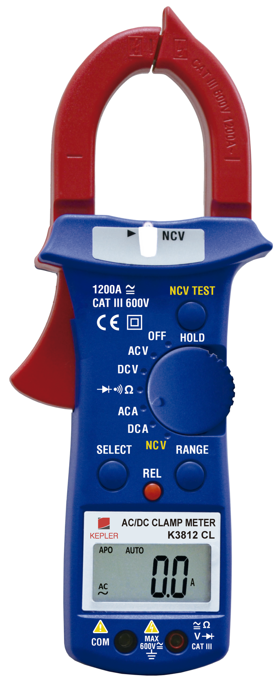 AC/DC ดิจิตอลแคล้มป์มิเตอร์ (Clamp meters) KEPLER รุ่น K3812 CL